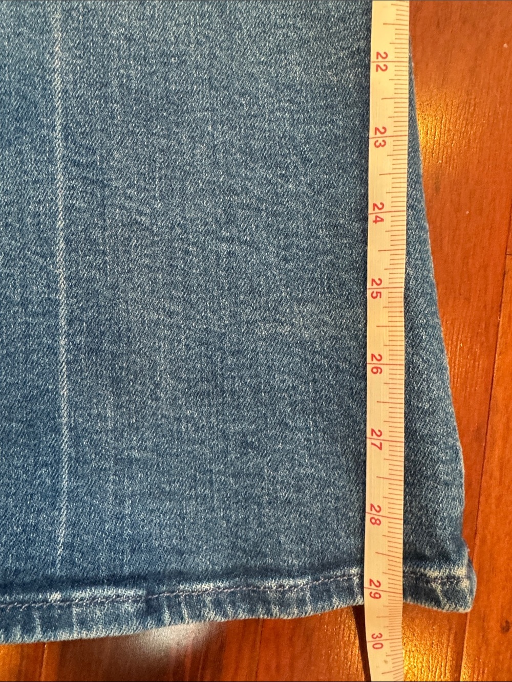 MOTHER patch pocket roller Wide-Leg Jeans in Medium Blue Wash Size 25 - Picture 6 of 6